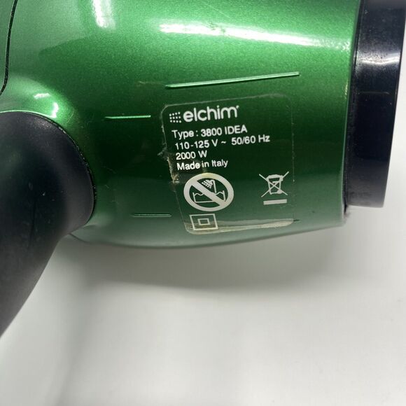 Elchim‎ Green 3800 Idea Respect Ionic Hairdryer 2000w Made In Italy - Picture 5 of 6
